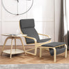 Recliner Leisure Chair Set Wooden Upholstere Lounge Chair with Footstool