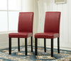 2 x Faux Leather Dining Chairs With Solid Wooden Legs home & restaurants