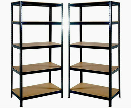 5 Tier Garage Shelves 2x Shelving Unit Racking Boltless Heavy Duty Storage Shelf