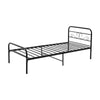 Austin Metal Bed Frame 3ft Single Size Solid Bedstead Base Headboard Black