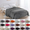 Faux Fur Fleece Soft Blanket Sofa Throw Warm Cosy Cuddle Snug Single Double Size