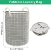 Washing Dirty Clothes Laundry Basket Canvas Baby Toy Hamper Bin Storage Bag Box
