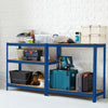 Neo 5 Tier Blue Large Steel Garage Shelving Racking Unit Storage Racks 180x90x40