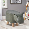Luxury Small Padded Upholstered Footstool Ottoman Pouffe Stool Wooden Seat Suede