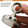 2Pack Heavy Duty Clamping Magnet Hook and Eyebolt Neodymium Strong Magnet Hooks