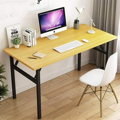 NEW Folding Computer Desk Foldable Table Wooden Laptop Study Desk Home Office