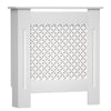 Radiator Cover White Wooden Cabinet Traditional Shelf Grill Furniture Small Size