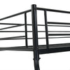 Black Solid Metal Triple Sleeper Bed Bunk Bed Frame Double & Single Kids