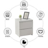 Modern Bedside Table Cabinet with 2 Drawers Nightstand Bedroom White Black NEW