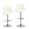 2x MADRID Faux Leather Bar Stools Gas Lift Home Kitchen Breakfast Chairs Cream
