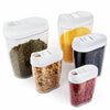 5PCS Dried Food Cereal Flour Bean Storage Dispenser Rice Container Sealed Box