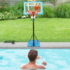 Summer 2-2.4M Swiming Pool Basketball Hoop Freestanding PVC Backboard Adjustable