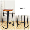 2 x Vintage Bar Stool Metal Wooden Industrial Retro Seat Kitchen Pub Counter