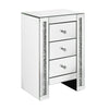 Mirrored Crystal Diamond Side Glass 3 Drawers Bedside Cabinet Tables Furniture