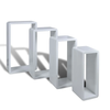 4x Cuboid Shelf White Wall Shelves Stand Storage Display Unit Bookcase