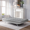 Convertible Sofa Bed Linen Upholstered 3 Seater Couch Settee Reclining Sleeper