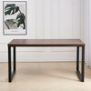 Large Rustic Industrial Table Wood Dining Rectangle Table Metal Legs 150x90x76cm