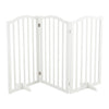 3/4 Panel Wooden Pet Gate Foldable Fence Freestanding Puppy Dog Safety Barrier