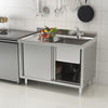 Stainless Steel Commercial Kitchen Sink Catering Sink Single Double Bowl Drainer