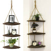 Retro Hanging Rack Corner Wall Shelf Farmhouse Storage Organizer Ladder Floating