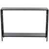 Console Table Home Furniture 2 Shelves Steel Frame MDF Art Deco Square Style