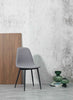 Grey Fabric Dining Chair with Black Legs Living Room Dining Room Lounge Chair