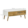 Coffee Table 4 Drawers for Living Room Reception Room Functional Table, Natural