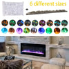 Large Wall Mounted Electric Fireplace Insert Heater Adjustable LED Flame Remote