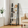 Modern Ladder Shelf 4 Tier Wooden Storage Shelving Unit Bookcase Display Stand