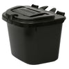 Black Vented Kitchen Compost Caddy Bin - Food Recycling (5 Litre) 5L