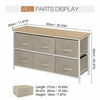 Fabric Chest of Drawer Bedroom Furniture Hallway Storage 6 Draws Metal Frame