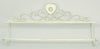 Cream Heart Wall Shelf With Towel Rail Vintage Metal Rack Storage Shabby Chic