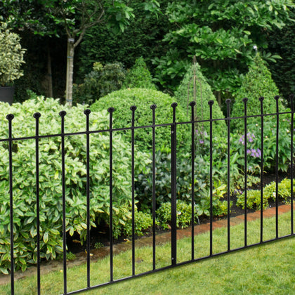 Ball Top Garden Fence 1830mm GAP x 915mm H Wrought Iron Privacy Fence Panel