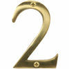 Securit Large Solid Brass Door Numbers 3"/75 mm Polished House Flat Apartment