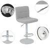 2X Fabric Comfortable Breakfast Bar Stools Swivel Kitchen Cuban Chrome Gas Lift