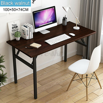 Folding Computer Desk Foldable Table Wooden Laptop Study Desk Home Office ‡