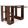 Computer Desk Laptop Wooden Drawer Home Office Work Study Writing Table White
