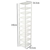 10 Tier Plastic Corner Shoe Rack Storage Shelf Holder Stand Organiser Unit White