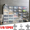 UK 1/3/5PCS Large PP Shoe Box Sneaker Display Collection Stackable For AJ&Jordan