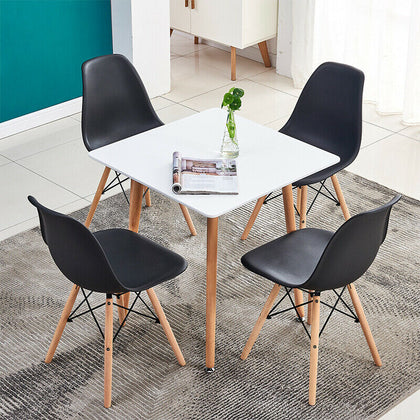 70*70cm Square Dining Table Kitchen Table Coffee Table Modern White Home Office