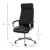 Vinsetto Office Chair Faux Leather High-Back Swivel Desk Chair w/ Wheels, Black