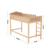 Children Kids Sleeper With Ladder Loft Bunk Bed Frame Pine Wood Sleeping Bed