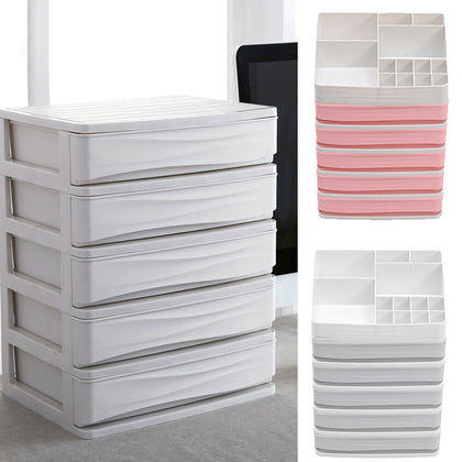 5 Tiers Cosmetic Jewerly Storage Box Makeup Case Holder Drawer Organizer Display