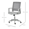 Vinsetto Mesh Home Office Chair Swivel Desk Task w/ Lumbar Back Support, Grey