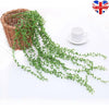 Artificial Hanging Plant Fake Vine Ivy Succulents String of Pearls Home Decor UK