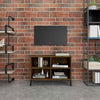 Small Rustic TV Cabinet Chic Sideboard Metal Legs Media Storage TV Stand Unit