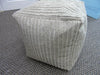 Chunky Cord Pouffe Footstool Cube Soft Foot Rest Stool Ottoman Beanbag filled