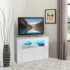 Corner TV Unit Stand Cabinet Media Storage Console Shelf Cupboard RGB LED Lights