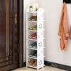 5/6/7/8 Tier Shoe Rack Storage Shelf Holder Cabinet Display Organiser Unit White