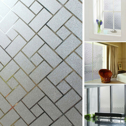 Frosted Window Film PVC Privacy Glass Cover Sticker Bathroom Door Self-Adhesive